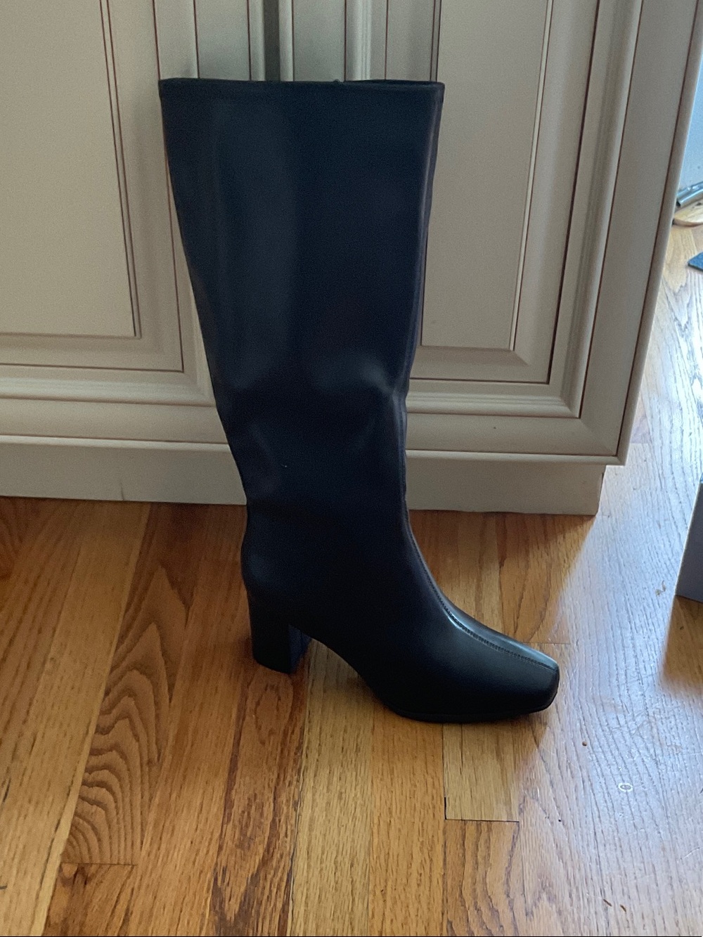 AEROSOLES Dark Brown Knee-High Block Heel Boot